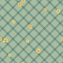 Albion Green Lattice with Yellow Blooms