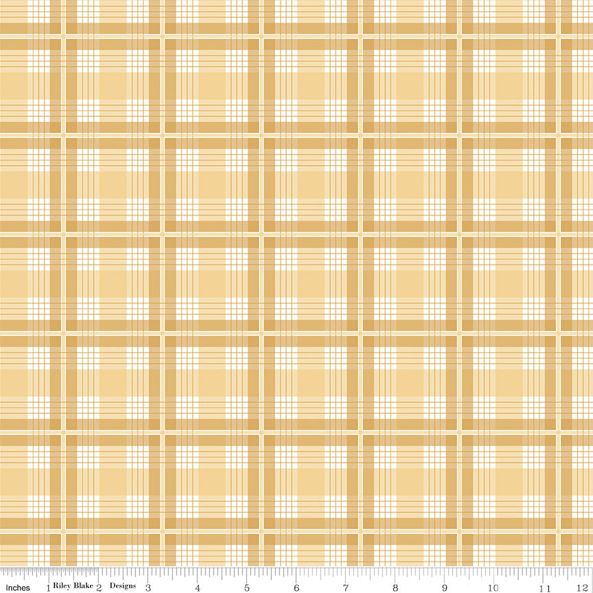 Albion Yellow and Gold Plaid fabric