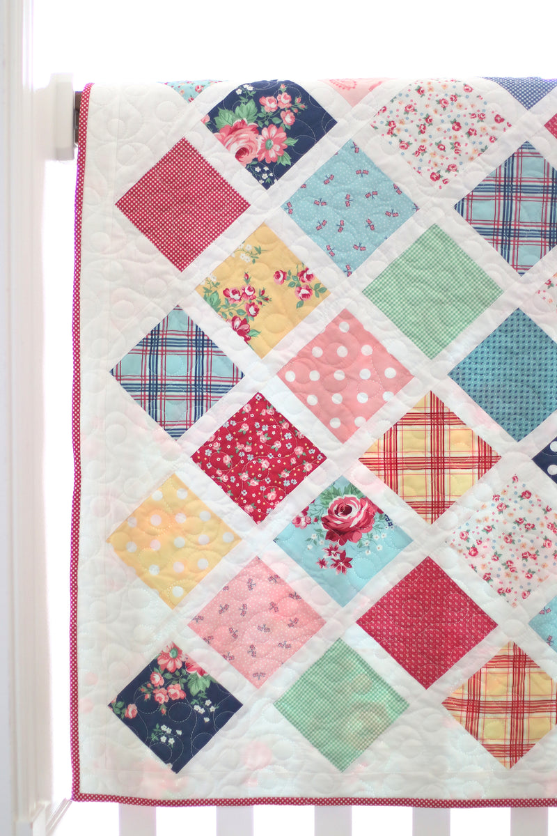 Easy Scrap fabric quilt block - Diary of a Quilter - a quilt blog