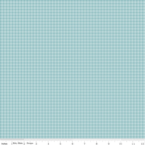 Mary Catherine Aqua Gingham fabric