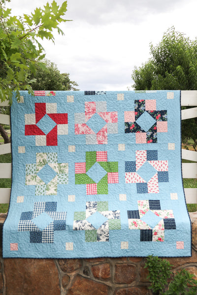 Large Throw Bluegrass Charm Quilt