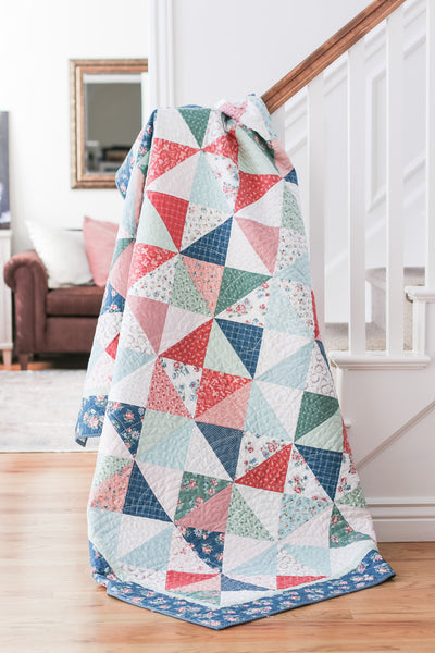 Hourglass Shuffle Quilt Pattern - Hard Copy (Printed)