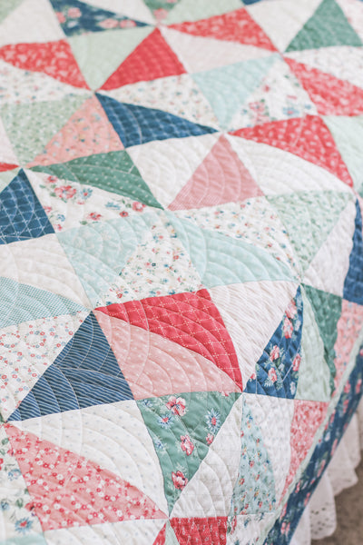 Mary Catherine Hourglass Throw Quilt KIT