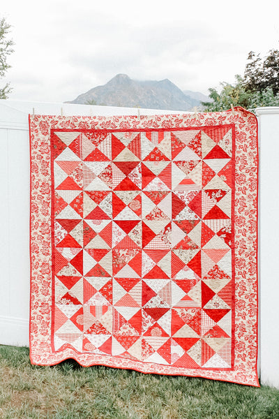 Hourglass Shuffle Quilt Pattern - Hard Copy (Printed)