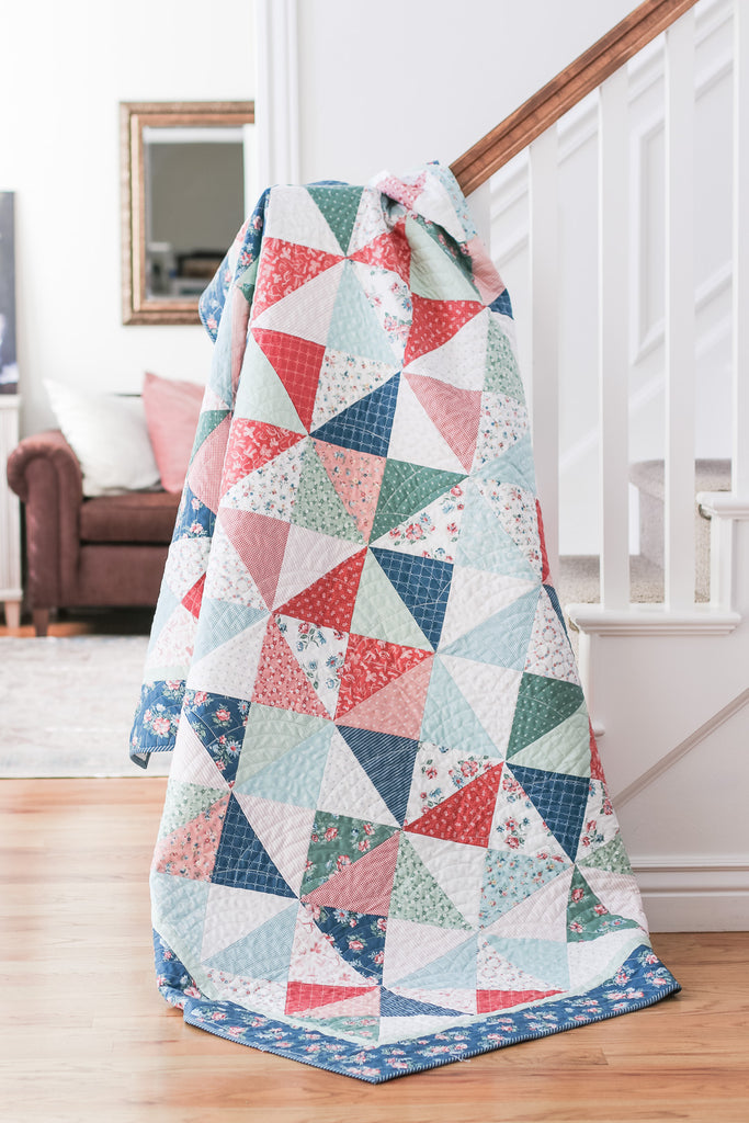 Mary Catherine Hourglass Throw Quilt KIT