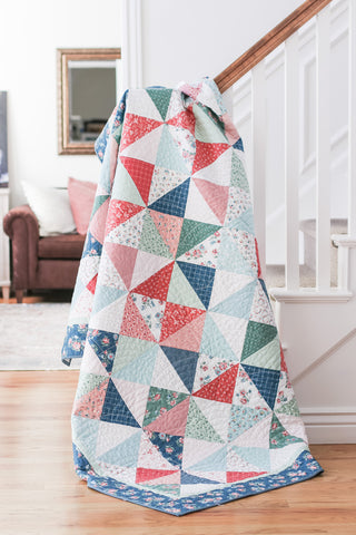 Mary Catherine Hourglass Throw Quilt KIT