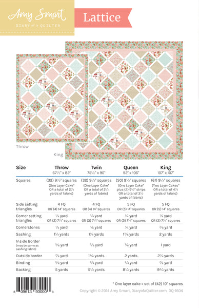 Lattice Quilt PDF Pattern