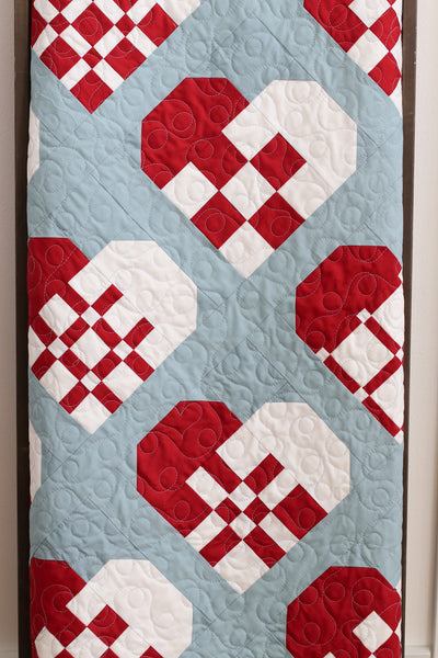 Scandi Hearts Quilt Paper Pattern