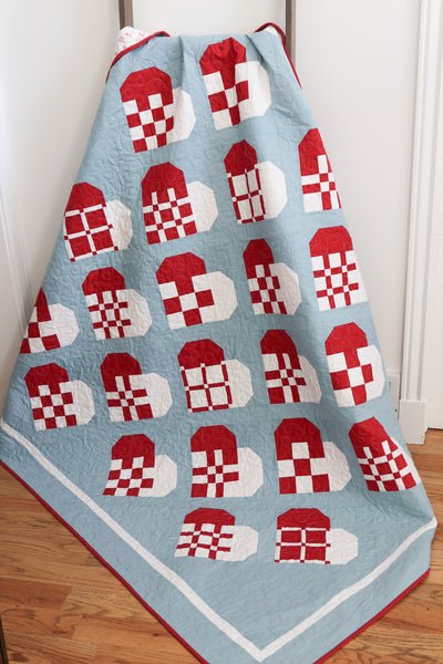 Scandi Hearts Quilt Paper Pattern