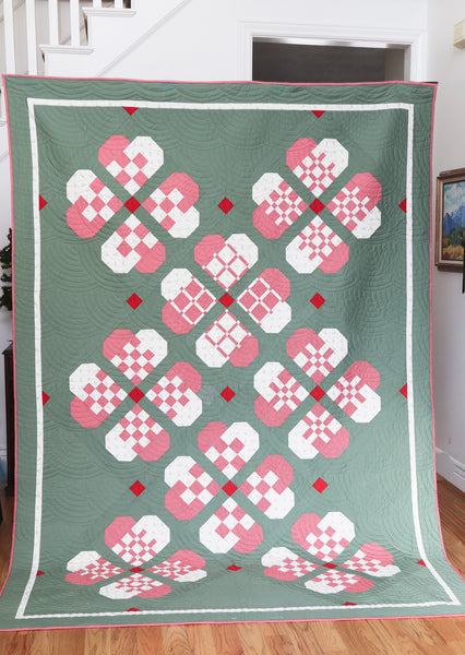 Scandi Hearts Quilt Paper Pattern