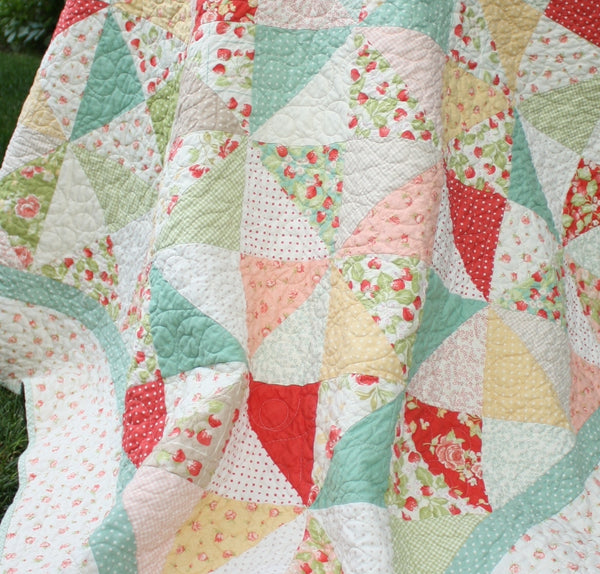 Hourglass Shuffle Quilt Pattern - Hard Copy (Printed)