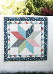 Lone Star Crib Quilt with Sawtooth Border PDF Pattern