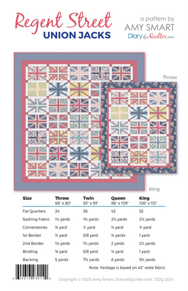 Regent Street Union Jack Quilt - PDF Pattern